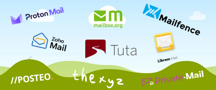 Die 10 besten kostenlosen privaten E-Mail-Dienste - für welche dieser 10 Top-Angebote werden Sie sich entscheiden? Tuta Mail, Protonmail, Mailfence, Mailbox.org, Posteo, Hushmail, Thexyz, Private-Mail, Librem Mail