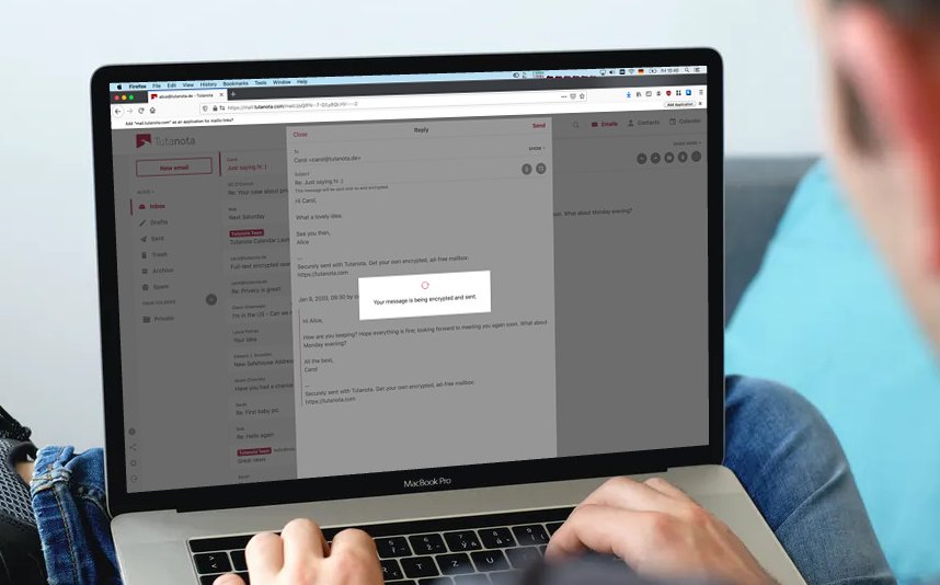 Sending post-quantum secure emails will become easy with Tutanota's built-in encryption.