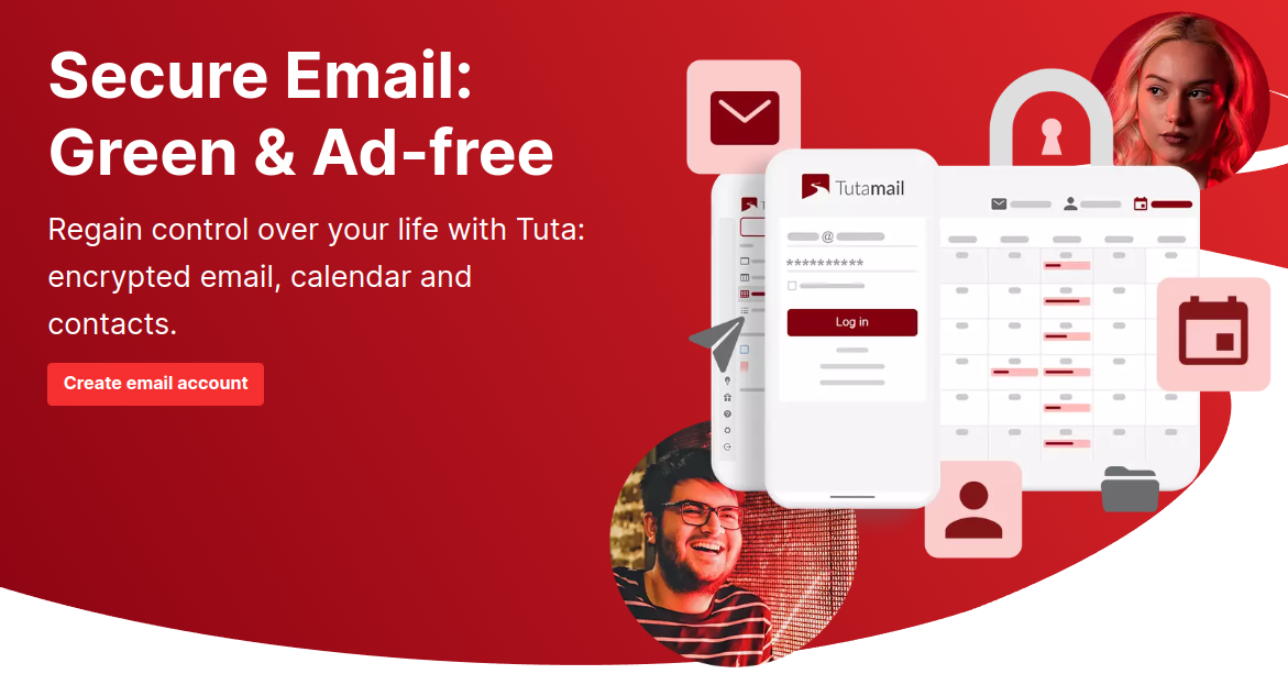 Tuta Mail - das beste kostenlose E-Mail-Konto mit stärkster Verschlüsselung.