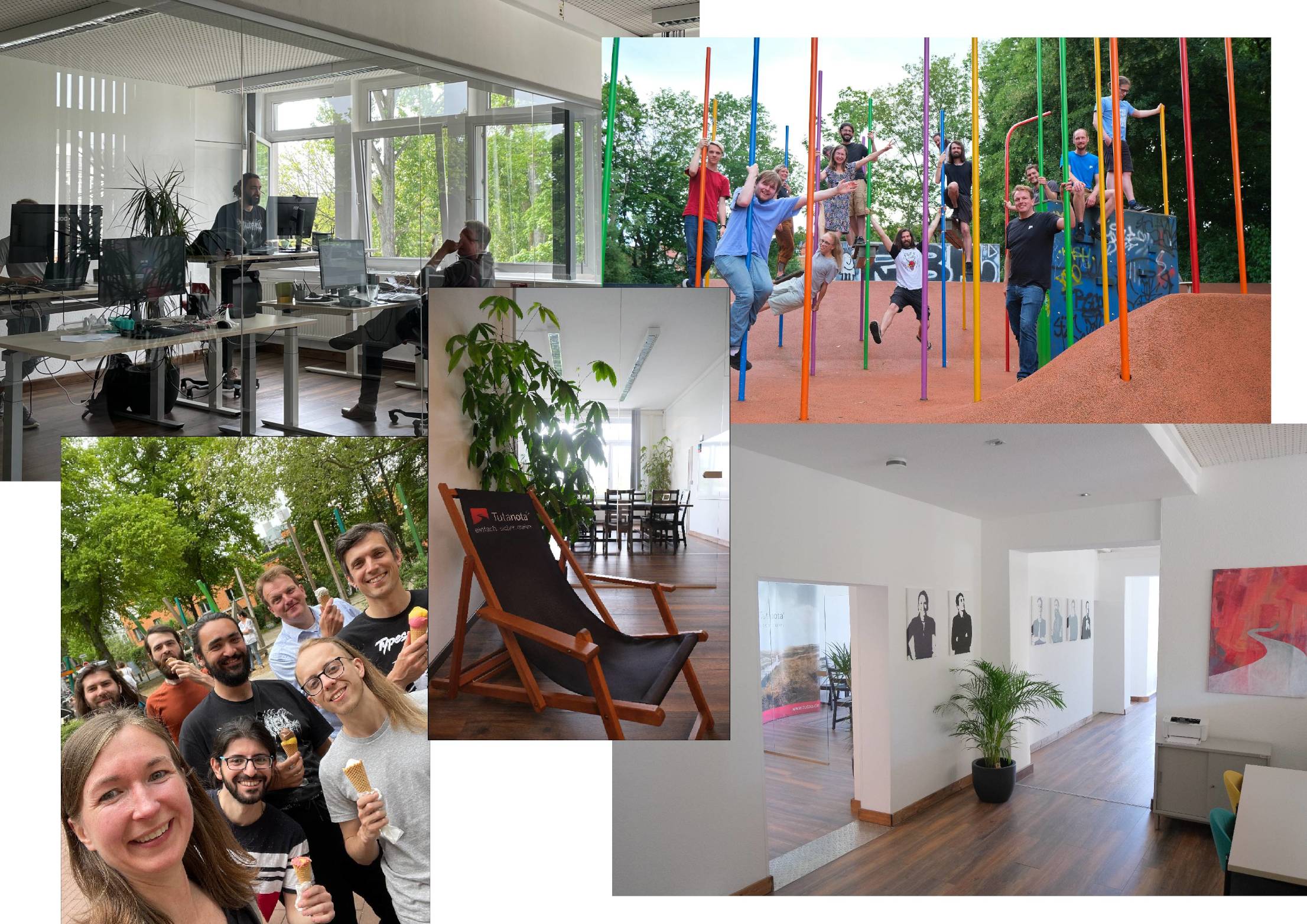 Impressions of the Tutanota team and our workplace.